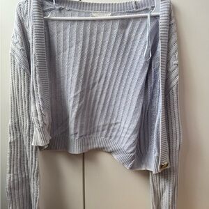 Full Tilt Light Gray Women's Cardigan